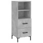 vidaXL Credenza Grigio Cemento 34,5x34x180 cm in Legno Multistrato vidaXL Credenza Grigio Cemento 34,5x34x180 cm in Legno Multistrato