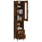 vidaXL Credenza Rovere Fumo 34,5x34x180 cm in Legno Multistrato vidaXL Credenza Rovere Fumo 34,5x34x180 cm in Legno Multistrato