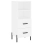 vidaXL Credenza Bianca 34,5x34x180 cm in Legno Multistrato vidaXL Credenza Bianca 34,5x34x180 cm in Legno Multistrato