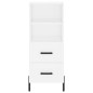 vidaXL Credenza Bianca 34,5x34x180 cm in Legno Multistrato vidaXL Credenza Bianca 34,5x34x180 cm in Legno Multistrato