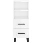 vidaXL Credenza 34,5x34x180 cm in Legno Multistrato Bianco Lucido vidaXL Credenza 34,5x34x180 cm in Legno Multistrato Bianco Lucido
