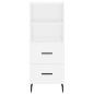 vidaXL Credenza Bianca 34,5x34x180 cm in Legno Multistrato vidaXL Credenza Bianca 34,5x34x180 cm in Legno Multistrato