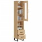 vidaXL Credenza Rovere Sonoma 34,5x34x180 cm in Legno Multistrato vidaXL Credenza Rovere Sonoma 34,5x34x180 cm in Legno Multistrato
