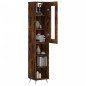 vidaXL Credenza Rovere Fumo 34,5x34x180 cm in Legno Multistrato vidaXL Credenza Rovere Fumo 34,5x34x180 cm in Legno Multistrato