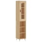vidaXL Credenza Rovere Sonoma 34,5x34x180 cm in Legno Multistrato vidaXL Credenza Rovere Sonoma 34,5x34x180 cm in Legno Multistrato