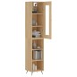 vidaXL Credenza Rovere Sonoma 34,5x34x180 cm in Legno Multistrato vidaXL Credenza Rovere Sonoma 34,5x34x180 cm in Legno Multistrato