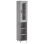 vidaXL Credenza Grigio Sonoma 34,5x34x180 cm in Legno Multistrato vidaXL Credenza Grigio Sonoma 34,5x34x180 cm in Legno Multistrato