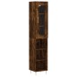 vidaXL Credenza Rovere Fumo 34,5x34x180 cm in Legno Multistrato vidaXL Credenza Rovere Fumo 34,5x34x180 cm in Legno Multistrato