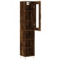 vidaXL Credenza Rovere Fumo 34,5x34x180 cm in Legno Multistrato vidaXL Credenza Rovere Fumo 34,5x34x180 cm in Legno Multistrato