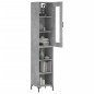 vidaXL Credenza Grigio Cemento 34,5x34x180 cm in Legno Multistrato vidaXL Credenza Grigio Cemento 34,5x34x180 cm in Legno Multistrato