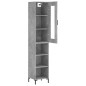 vidaXL Credenza Grigio Cemento 34,5x34x180 cm in Legno Multistrato vidaXL Credenza Grigio Cemento 34,5x34x180 cm in Legno Multistrato