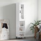 vidaXL Credenza Bianca 34,5x34x180 cm in Legno Multistrato vidaXL Credenza Bianca 34,5x34x180 cm in Legno Multistrato