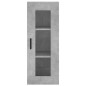 vidaXL Credenza Grigio Cemento 34,5x34x180 cm in Legno Multistrato vidaXL Credenza Grigio Cemento 34,5x34x180 cm in Legno Multistrato