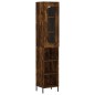 vidaXL Credenza Rovere Fumo 34,5x34x180 cm in Legno Multistrato vidaXL Credenza Rovere Fumo 34,5x34x180 cm in Legno Multistrato