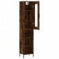 vidaXL Credenza Rovere Fumo 34,5x34x180 cm in Legno Multistrato vidaXL Credenza Rovere Fumo 34,5x34x180 cm in Legno Multistrato