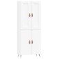 vidaXL Credenza Bianca 69,5x34x180 cm in Legno Multistrato vidaXL Credenza Bianca 69,5x34x180 cm in Legno Multistrato