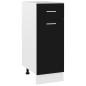 Armadio con Cassetto Nero 30x46x81,5 cm in Truciolato Armadio con Cassetto Nero 30x46x81,5 cm in Truciolato