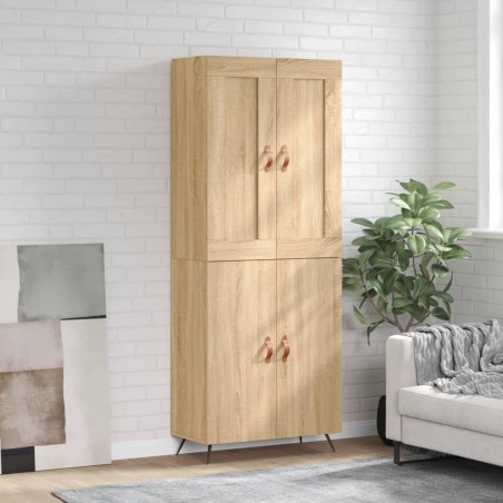 vidaXL Credenza Rovere Sonoma 69,5x34x180 cm in Legno Multistrato
