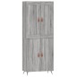 vidaXL Credenza Grigio Sonoma 69,5x34x180 cm in Legno Multistrato vidaXL Credenza Grigio Sonoma 69,5x34x180 cm in Legno Multistrato