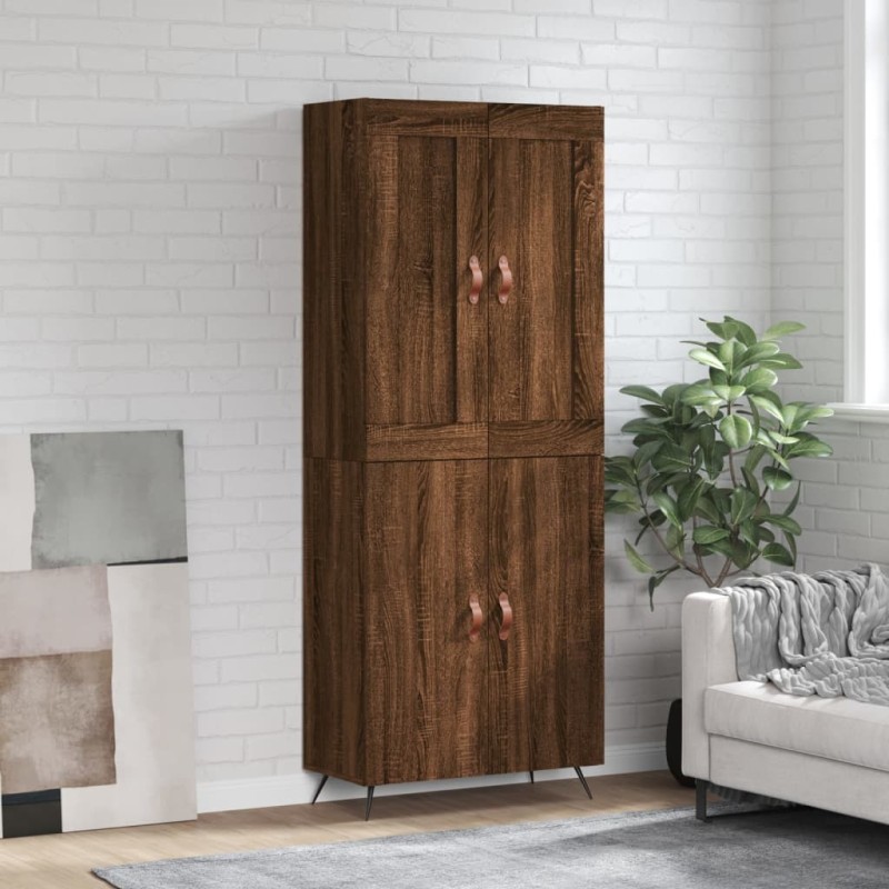 vidaXL Credenza Rovere Marrone 69,5x34x180 cm in Legno Multistrato vidaXL Credenza Rovere Marrone 69,5x34x180 cm in Legno Multistrato
