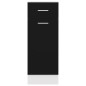 Armadio con Cassetto Nero 30x46x81,5 cm in Truciolato Armadio con Cassetto Nero 30x46x81,5 cm in Truciolato