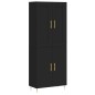 vidaXL Credenza Nera 69,5x34x180 cm in Legno Multistrato vidaXL Credenza Nera 69,5x34x180 cm in Legno Multistrato