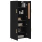vidaXL Credenza Nera 69,5x34x180 cm in Legno Multistrato vidaXL Credenza Nera 69,5x34x180 cm in Legno Multistrato