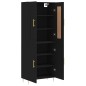 vidaXL Credenza Nera 69,5x34x180 cm in Legno Multistrato vidaXL Credenza Nera 69,5x34x180 cm in Legno Multistrato