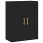 vidaXL Credenza Nera 69,5x34x180 cm in Legno Multistrato vidaXL Credenza Nera 69,5x34x180 cm in Legno Multistrato