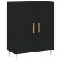vidaXL Credenza Nera 69,5x34x180 cm in Legno Multistrato vidaXL Credenza Nera 69,5x34x180 cm in Legno Multistrato