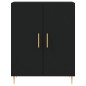 vidaXL Credenza Nera 69,5x34x180 cm in Legno Multistrato vidaXL Credenza Nera 69,5x34x180 cm in Legno Multistrato
