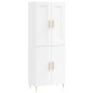 vidaXL Credenza Bianco Lucido 69,5x34x180 cm in Legno Multistrato vidaXL Credenza Bianco Lucido 69,5x34x180 cm in Legno Multistrato