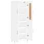 vidaXL Credenza Bianco Lucido 69,5x34x180 cm in Legno Multistrato vidaXL Credenza Bianco Lucido 69,5x34x180 cm in Legno Multistrato