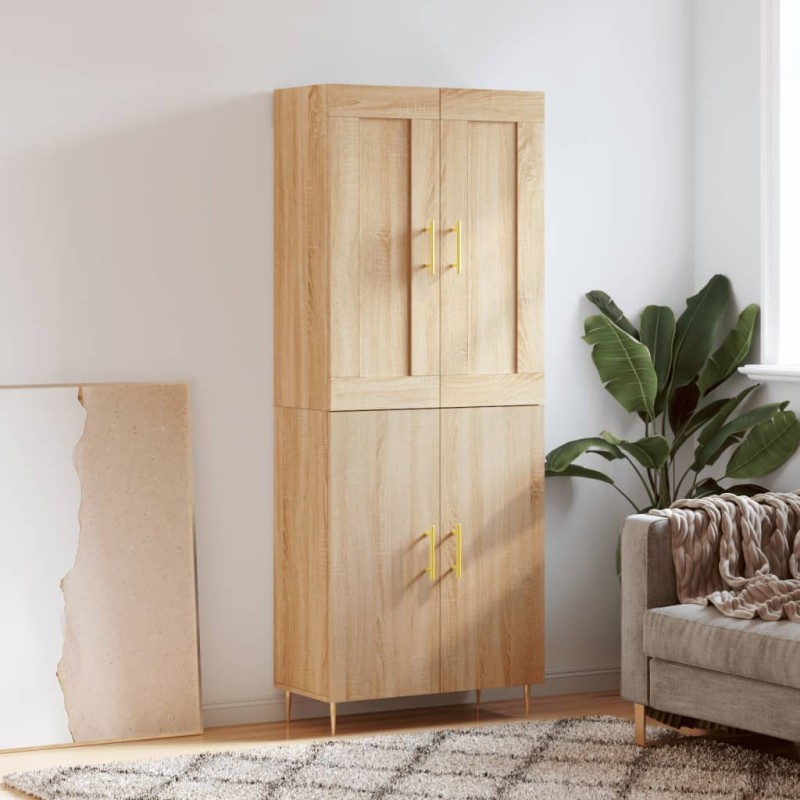 vidaXL Credenza Rovere Sonoma 69,5x34x180 cm in Legno Multistrato