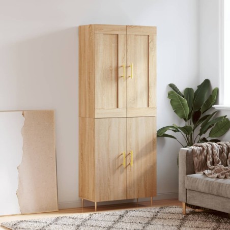 vidaXL Credenza Rovere Sonoma 69,5x34x180 cm in Legno Multistrato