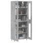 vidaXL Credenza Grigio Cemento 69,5x34x180 cm in Legno Multistrato vidaXL Credenza Grigio Cemento 69,5x34x180 cm in Legno Multistrato