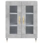 vidaXL Credenza Grigio Cemento 69,5x34x180 cm in Legno Multistrato vidaXL Credenza Grigio Cemento 69,5x34x180 cm in Legno Multistrato