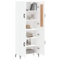 vidaXL Credenza Bianca 69,5x34x180 cm in Legno Multistrato vidaXL Credenza Bianca 69,5x34x180 cm in Legno Multistrato