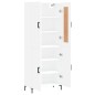 vidaXL Credenza Bianca 69,5x34x180 cm in Legno Multistrato vidaXL Credenza Bianca 69,5x34x180 cm in Legno Multistrato