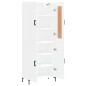 vidaXL Credenza Bianco Lucido 69,5x34x180 cm in Legno Multistrato vidaXL Credenza Bianco Lucido 69,5x34x180 cm in Legno Multistrato