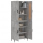 vidaXL Credenza Grigio Cemento 69,5x34x180 cm in Legno Multistrato vidaXL Credenza Grigio Cemento 69,5x34x180 cm in Legno Multistrato