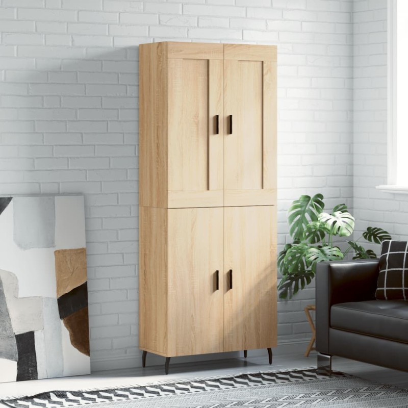 vidaXL Credenza Rovere Sonoma 69,5x34x180 cm in Legno Multistrato vidaXL Credenza Rovere Sonoma 69,5x34x180 cm in Legno Multistrato