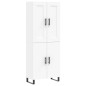 vidaXL Credenza Bianca 69,5x34x180 cm in Legno Multistrato vidaXL Credenza Bianca 69,5x34x180 cm in Legno Multistrato