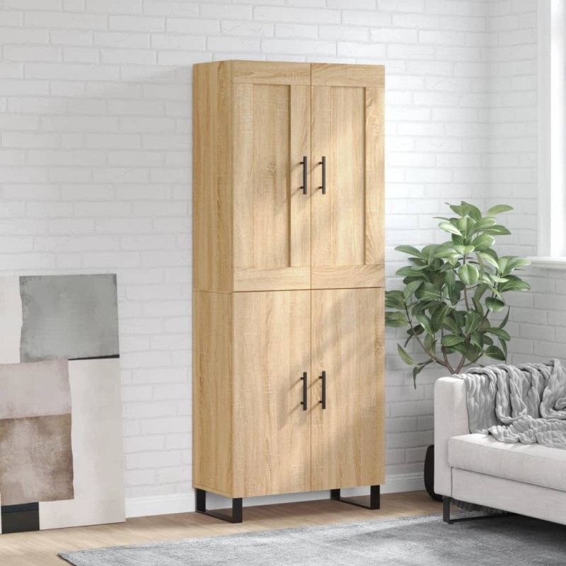 vidaXL Credenza Rovere Sonoma 69,5x34x180 cm in Legno Multistrato vidaXL Credenza Rovere Sonoma 69,5x34x180 cm in Legno Multistrato