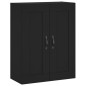 vidaXL Credenza Nera 69,5x34x180 cm in Legno Multistrato vidaXL Credenza Nera 69,5x34x180 cm in Legno Multistrato