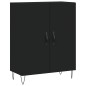 vidaXL Credenza Nera 69,5x34x180 cm in Legno Multistrato vidaXL Credenza Nera 69,5x34x180 cm in Legno Multistrato