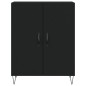 vidaXL Credenza Nera 69,5x34x180 cm in Legno Multistrato vidaXL Credenza Nera 69,5x34x180 cm in Legno Multistrato