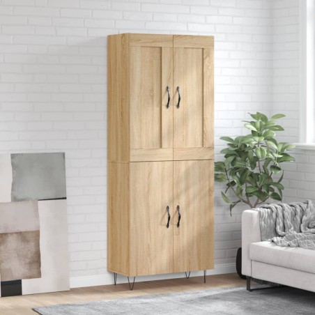 vidaXL Credenza Rovere Sonoma 69,5x34x180 cm in Legno Multistrato