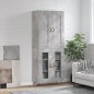 vidaXL Credenza Grigio Cemento 69,5x34x180 cm in Legno Multistrato vidaXL Credenza Grigio Cemento 69,5x34x180 cm in Legno Multistrato