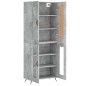 vidaXL Credenza Grigio Cemento 69,5x34x180 cm in Legno Multistrato vidaXL Credenza Grigio Cemento 69,5x34x180 cm in Legno Multistrato